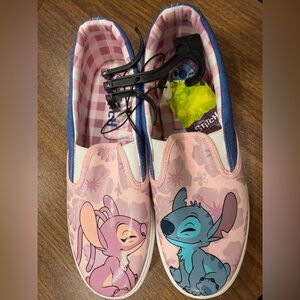 NWT Disney Women’s Size 8  Slip-On Sneakers Stitch and Angel